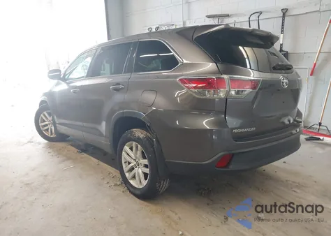 2016 Toyota Highlander Le V6 z USA, uszkodzony, nr VIN 5TDBKRFH1GS268230